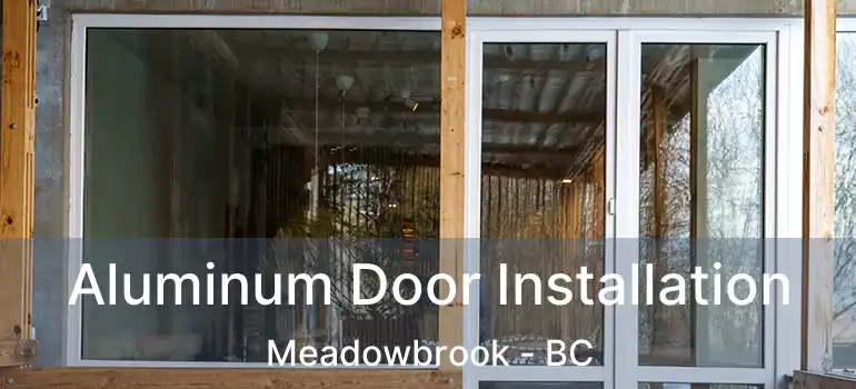  Aluminum Door Installation Meadowbrook - BC