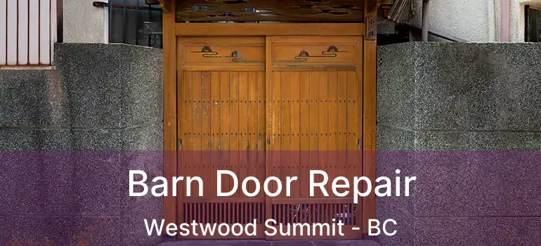  Barn Door Repair Westwood Summit - BC