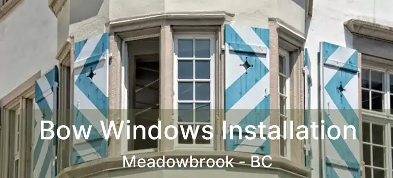  Bow Windows Installation Meadowbrook - BC