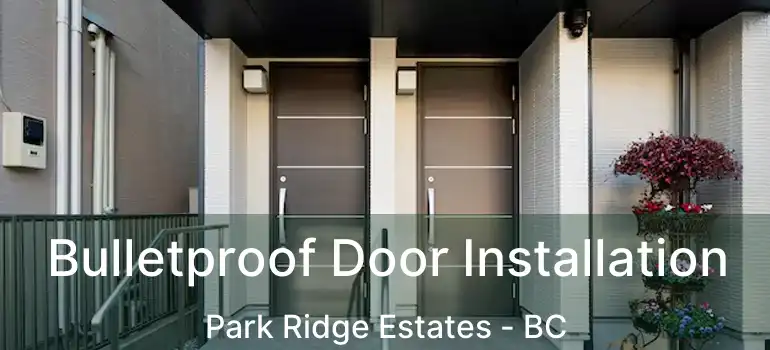  Bulletproof Door Installation Park Ridge Estates - BC