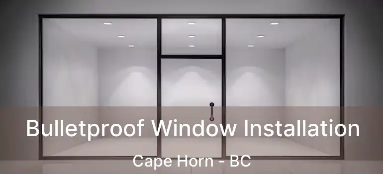  Bulletproof Window Installation Cape Horn - BC