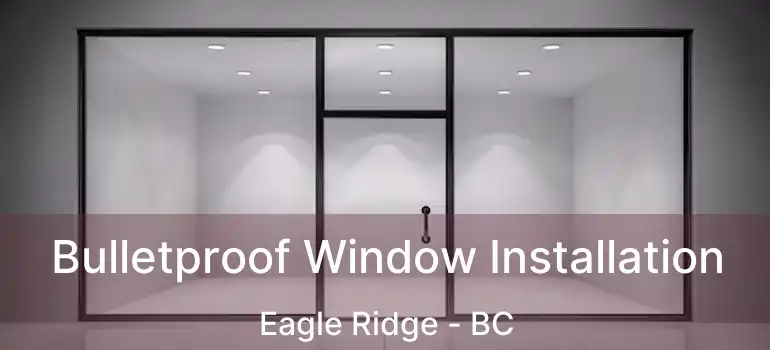  Bulletproof Window Installation Eagle Ridge - BC