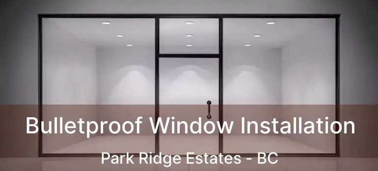  Bulletproof Window Installation Park Ridge Estates - BC
