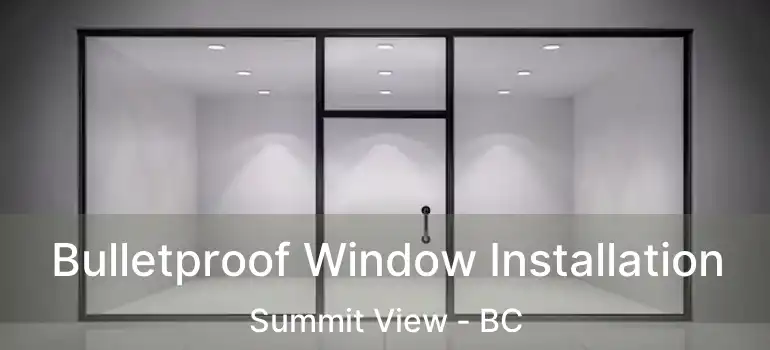  Bulletproof Window Installation Summit View - BC