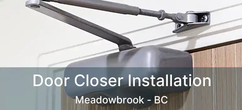  Door Closer Installation Meadowbrook - BC