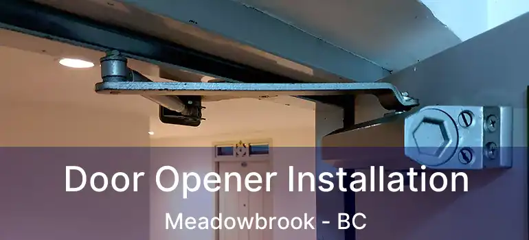  Door Opener Installation Meadowbrook - BC
