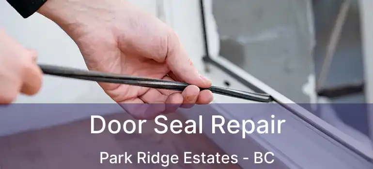  Door Seal Repair Park Ridge Estates - BC
