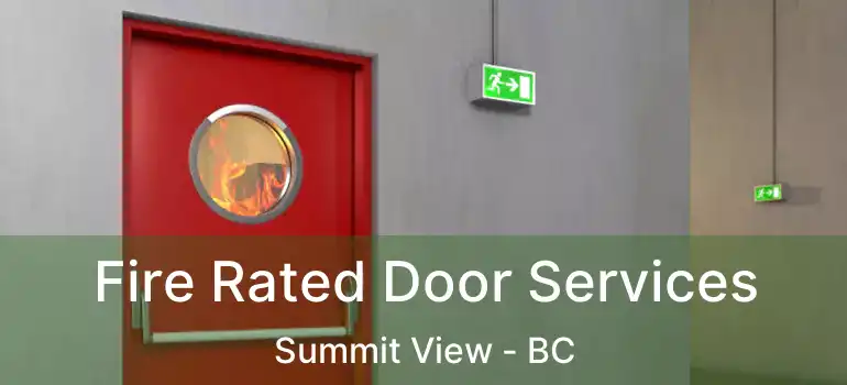  Fire Rated Door Services Summit View - BC