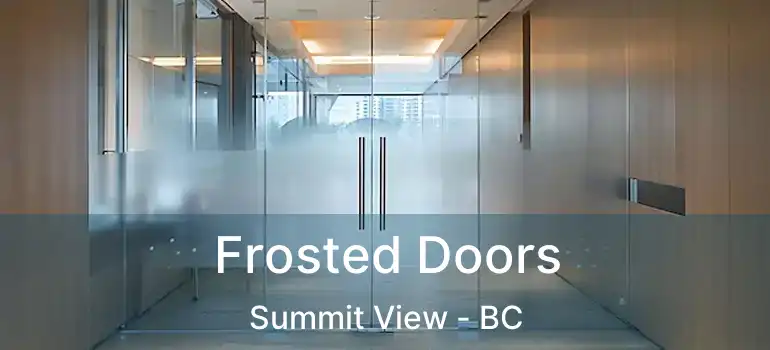  Frosted Doors Summit View - BC
