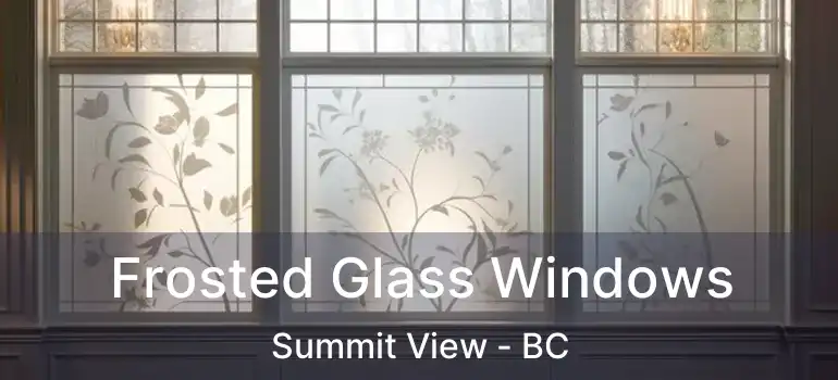  Frosted Glass Windows Summit View - BC