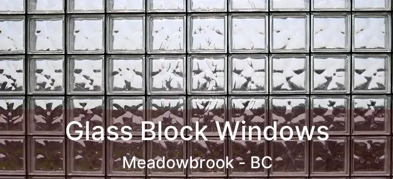  Glass Block Windows Meadowbrook - BC