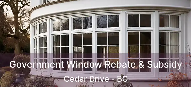  Government Window Rebate & Subsidy Cedar Drive - BC