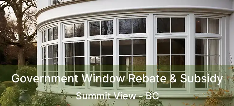  Government Window Rebate & Subsidy Summit View - BC
