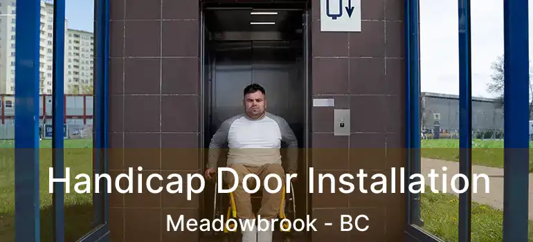  Handicap Door Installation Meadowbrook - BC