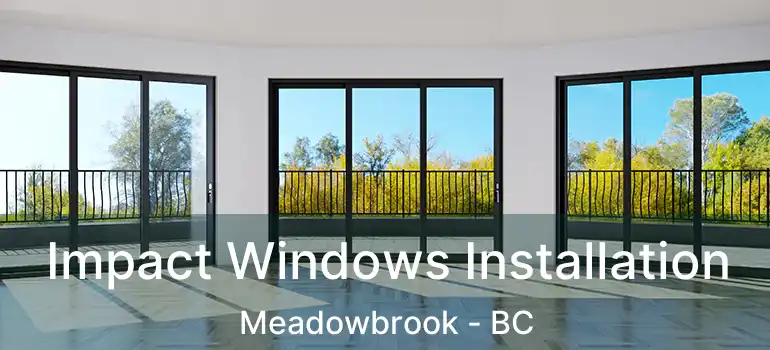  Impact Windows Installation Meadowbrook - BC