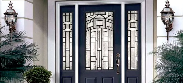Stained Glass Door Panels in Summit View, British Columbia