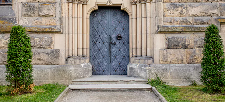 Traditional Double Front Doors in Summit View, British Columbia