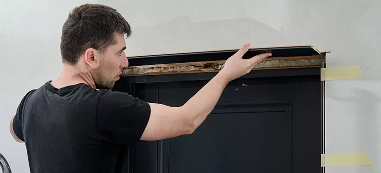 Wood Door Hole Repair in Coquitlam, BC
