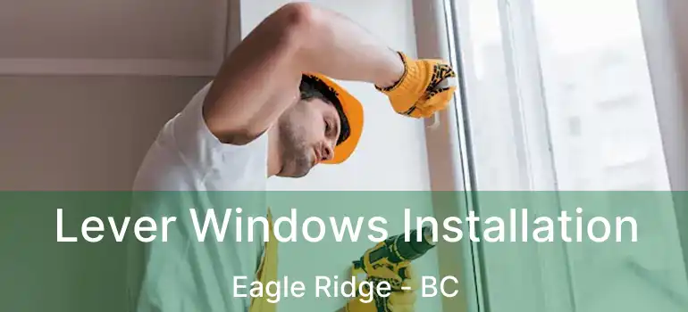  Lever Windows Installation Eagle Ridge - BC