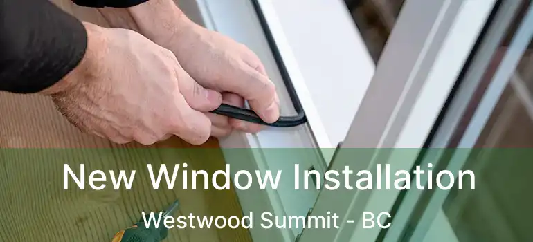  New Window Installation Westwood Summit - BC