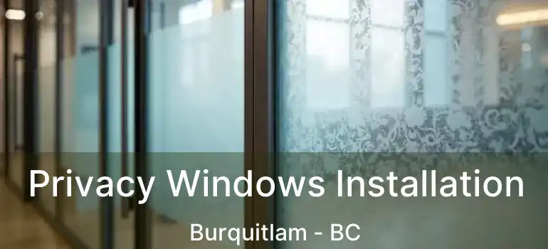  Privacy Windows Installation Burquitlam - BC