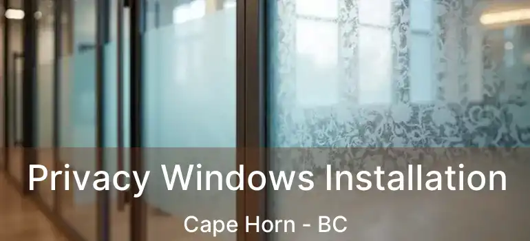  Privacy Windows Installation Cape Horn - BC