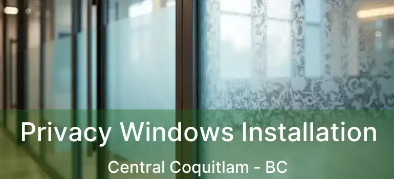  Privacy Windows Installation Central Coquitlam - BC
