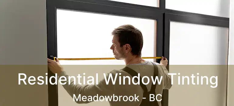  Residential Window Tinting Meadowbrook - BC