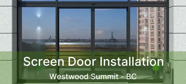  Screen Door Installation Westwood Summit - BC