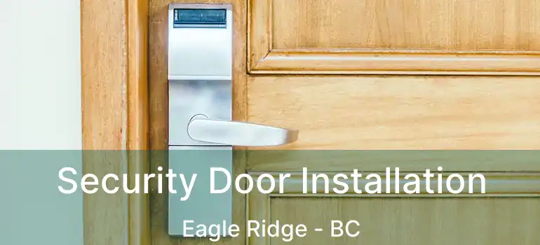  Security Door Installation Eagle Ridge - BC