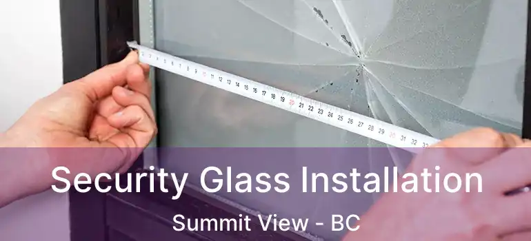  Security Glass Installation Summit View - BC