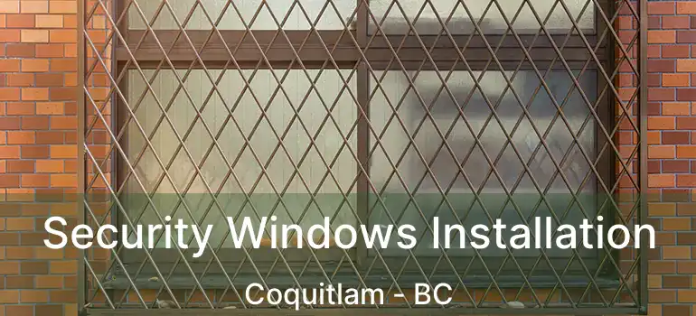  Security Windows Installation Coquitlam - BC