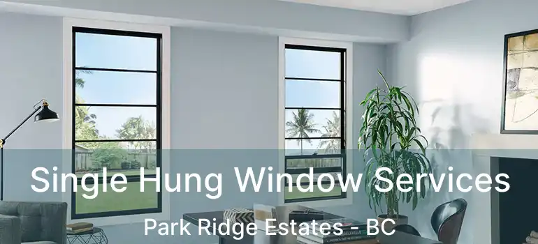  Single Hung Window Services Park Ridge Estates - BC