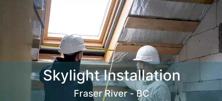  Skylight Installation Fraser River - BC