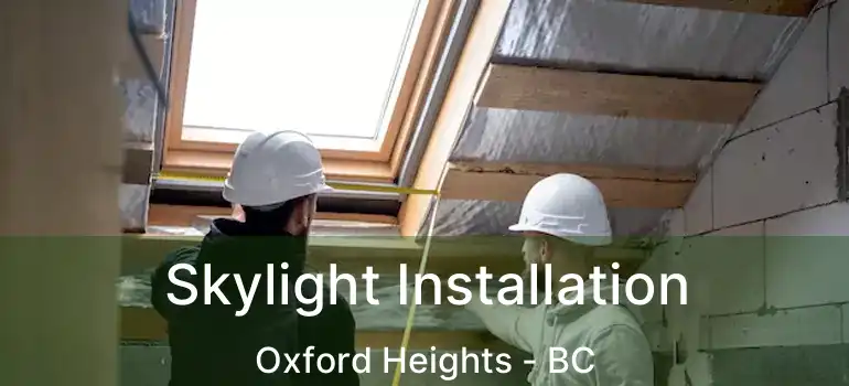  Skylight Installation Oxford Heights - BC