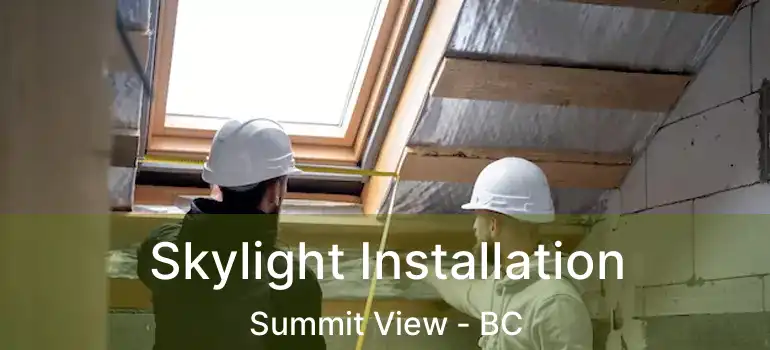  Skylight Installation Summit View - BC