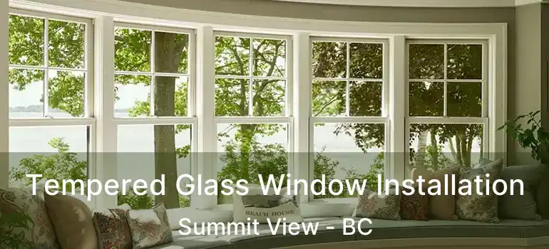  Tempered Glass Window Installation Summit View - BC