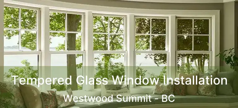  Tempered Glass Window Installation Westwood Summit - BC