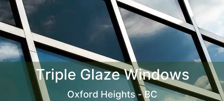  Triple Glaze Windows Oxford Heights - BC
