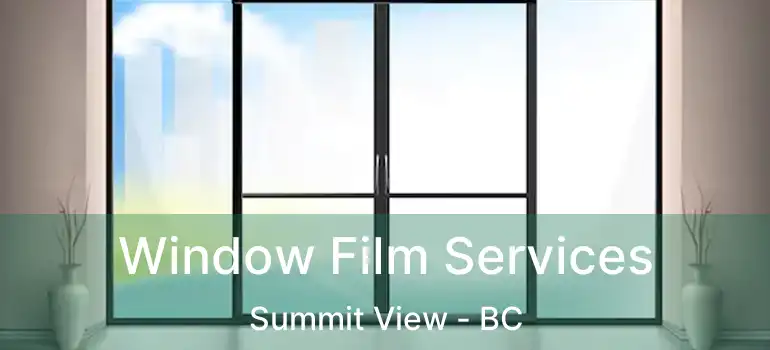  Window Film Services Summit View - BC