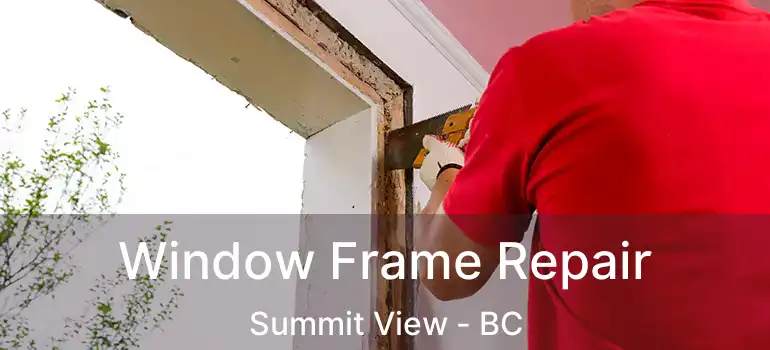  Window Frame Repair Summit View - BC