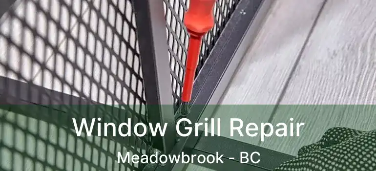  Window Grill Repair Meadowbrook - BC