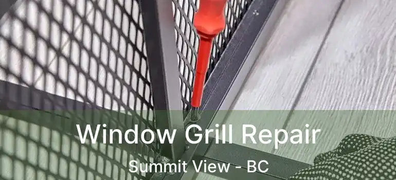  Window Grill Repair Summit View - BC