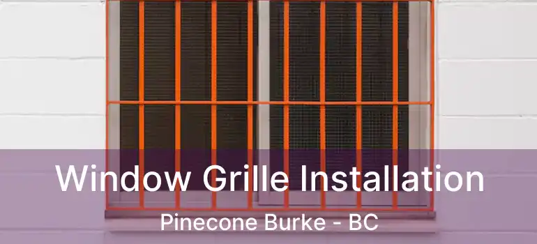  Window Grille Installation Pinecone Burke - BC