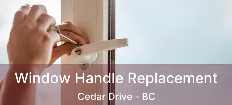  Window Handle Replacement Cedar Drive - BC