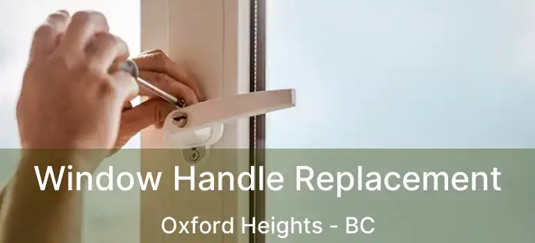  Window Handle Replacement Oxford Heights - BC