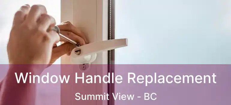  Window Handle Replacement Summit View - BC