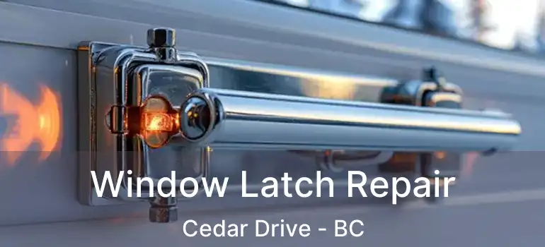  Window Latch Repair Cedar Drive - BC