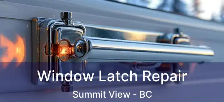  Window Latch Repair Summit View - BC
