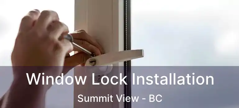  Window Lock Installation Summit View - BC